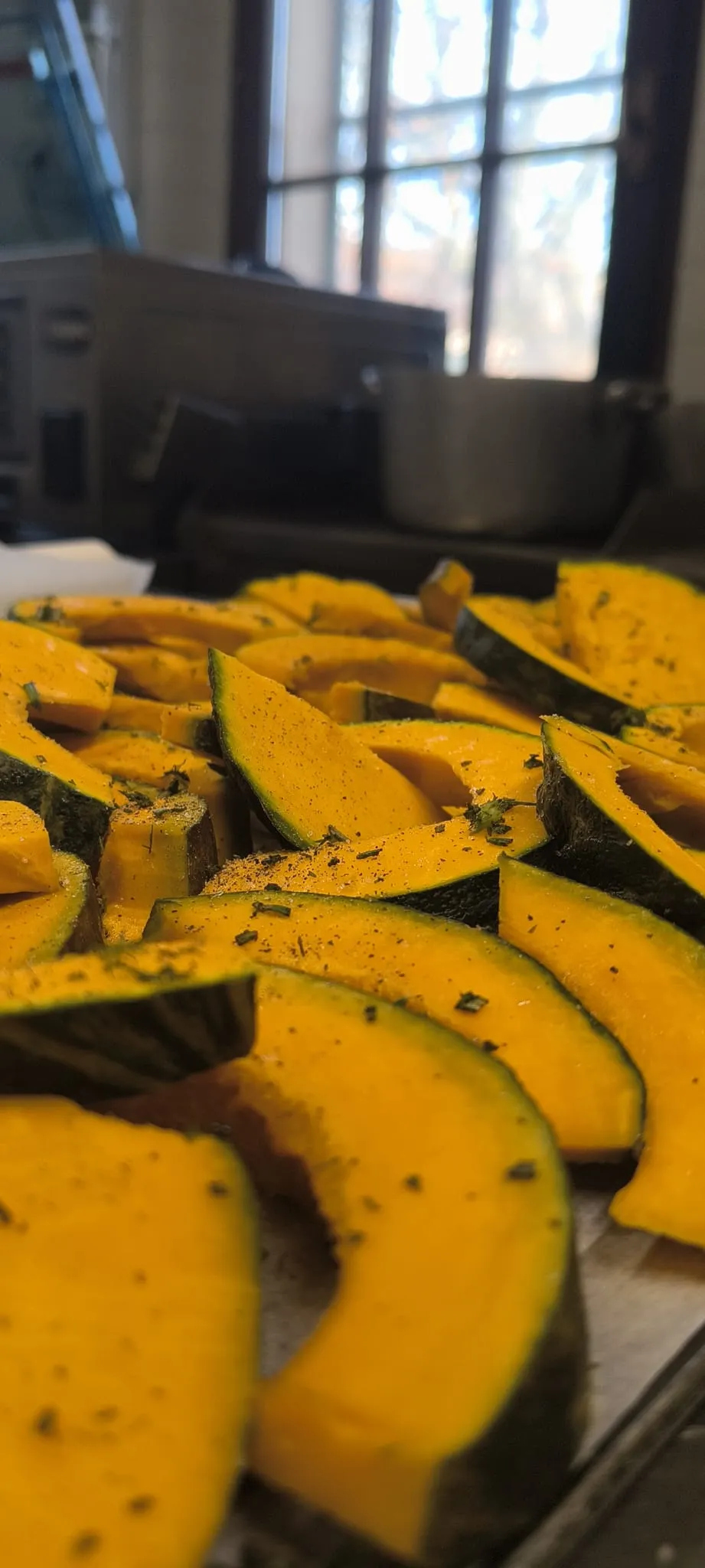 Zucca arrosto appena sfornata